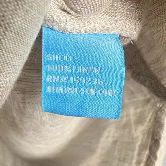 J. McLaughlin Women's S Coastal Old Money Minimalist Linen Button Front Shirt - Picture 7 of 11